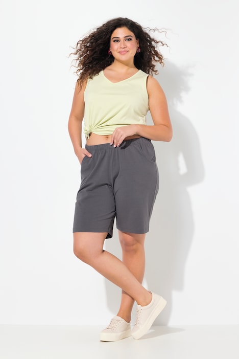 Shorts di jersey con tasche e cintura elastica