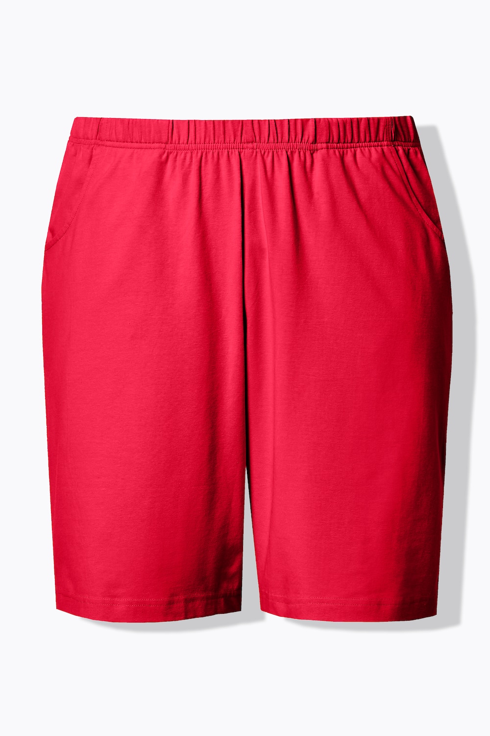 Stora storlekar Jerseyshorts, Dam, röd, storlek: 50/52, Bomull, Ulla Popken