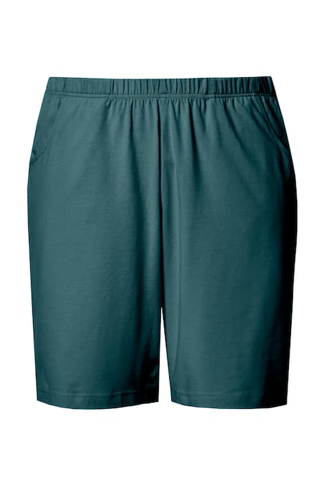 Žerzejové šortky, kapsy, elastický pas