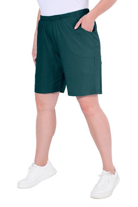 Žerzejové šortky, kapsy, elastický pas