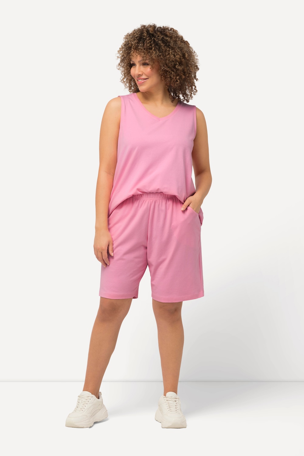 Große Größen Jerseyshorts, Damen, rosa, Größe: 54/56, Baumwolle, Ulla Popken