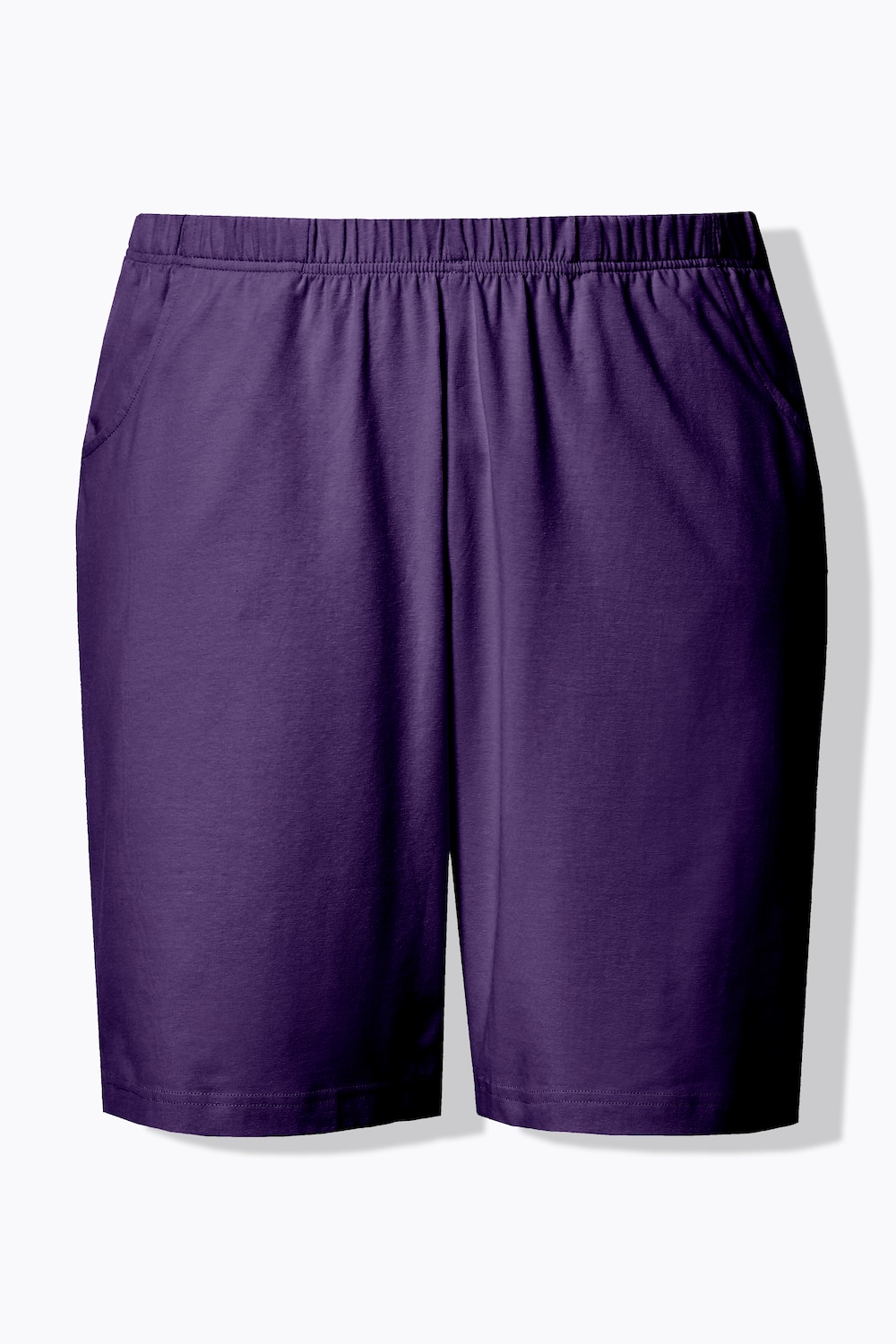 Stora storlekar Jerseyshorts, Dam, lila, storlek: 46/48, Bomull, Ulla Popken