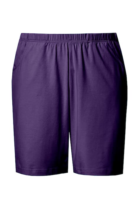 Žerzejové šortky, kapsy, elastický pas