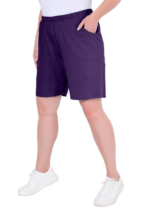 Žerzejové šortky, kapsy, elastický pas