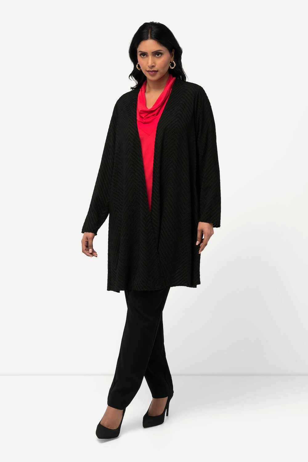 Große Größen Indoorjacke, Damen, schwarz, Größe: 54/56, Polyester, Ulla Popken