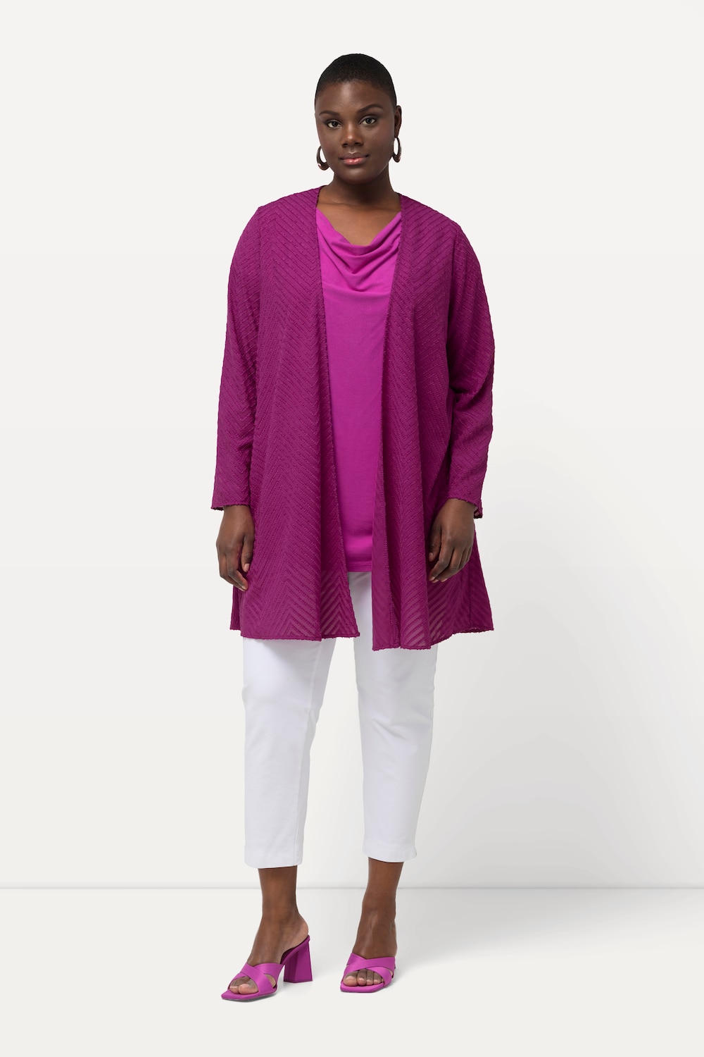 Große Größen Indoorjacke, Damen, rosa, Größe: 46/48, Polyester, Ulla Popken