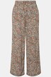 Spodnie palazzo, szeroki krój, nadruk w kwiaty, elastyczny pas