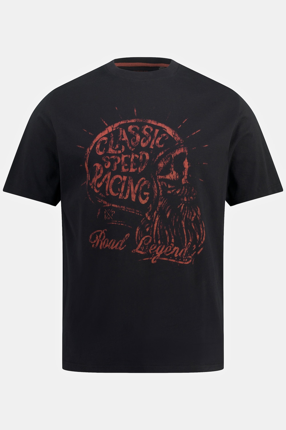 T-shirt à manches courtes et col rond, esprit moto avec imprimé Road Legend