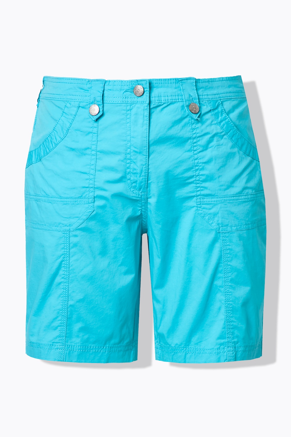 Stora storlekar Cargoshorts, Dam, turkos, storlek: 52, Bomull, Ulla Popken