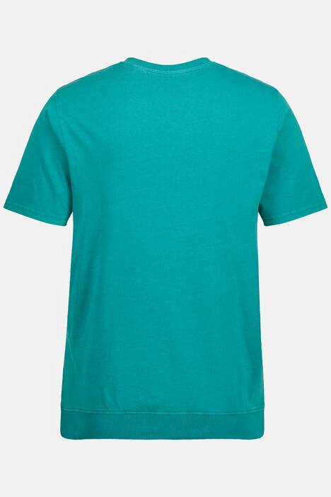 Koszulka henley, maskująca brzuch, rękaw 1/2, styl vintage, okrągły dekolt, do 8XL