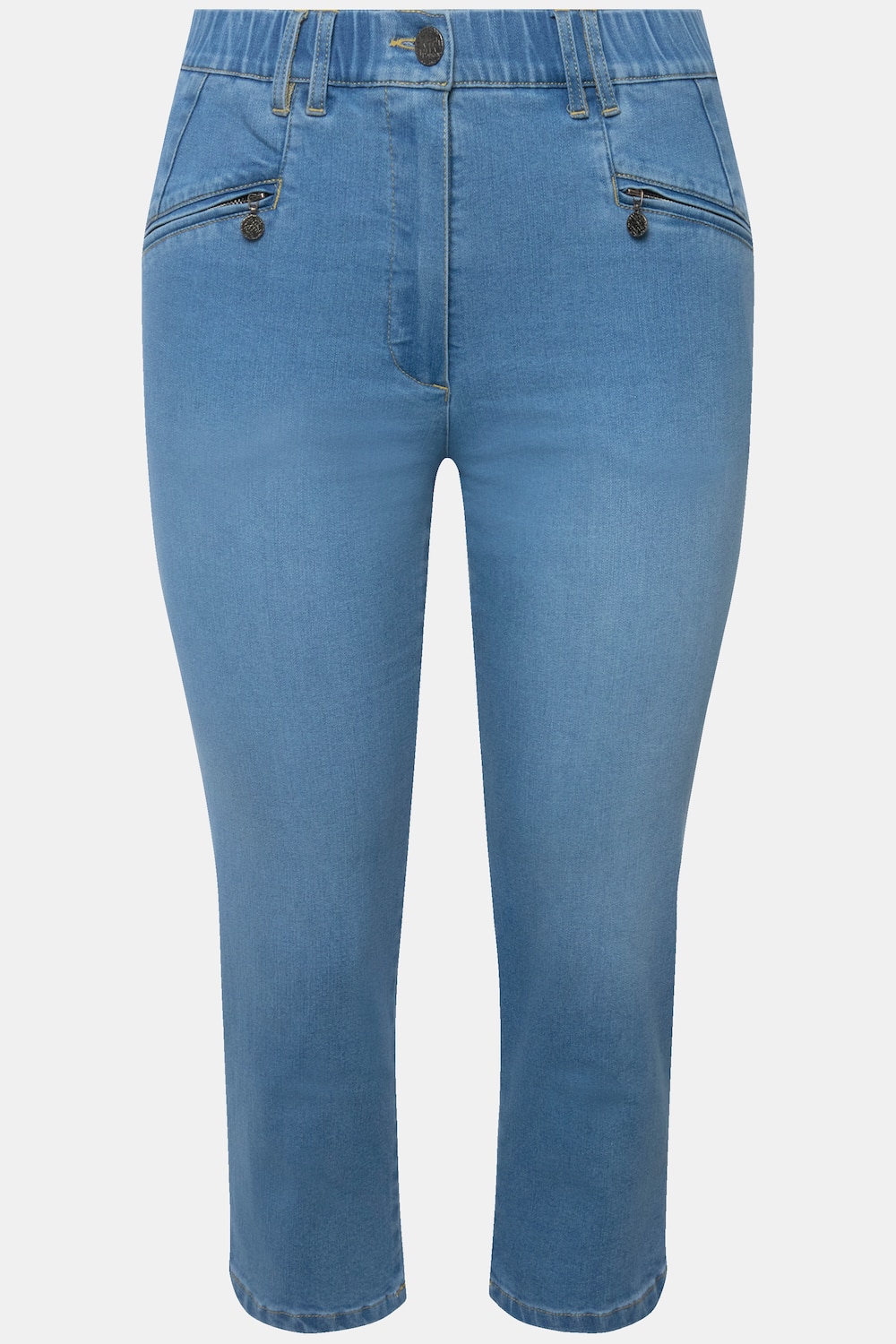Stora storlekar 7/8-jeans Mony, Dam, blå, storlek: 58, Bomull/Polyester/Viskos, Ulla Popken
