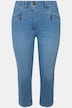 7/8-jeans Mony, elastisk linning, lynlåslommer