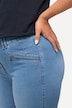 7/8-jeans Mony, elastisk linning, lynlåslommer