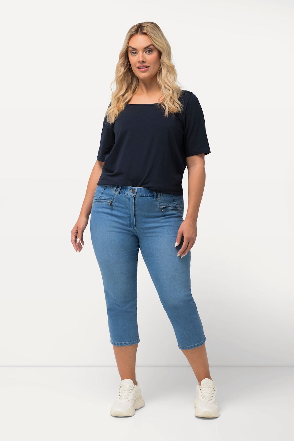 Grote Maten 7/8-jeans Mony, Dames, blauw, Maat: 48, Katoen, Ulla Popken