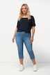 7/8-jeans Mony, elastisk linning, lynlåslommer
