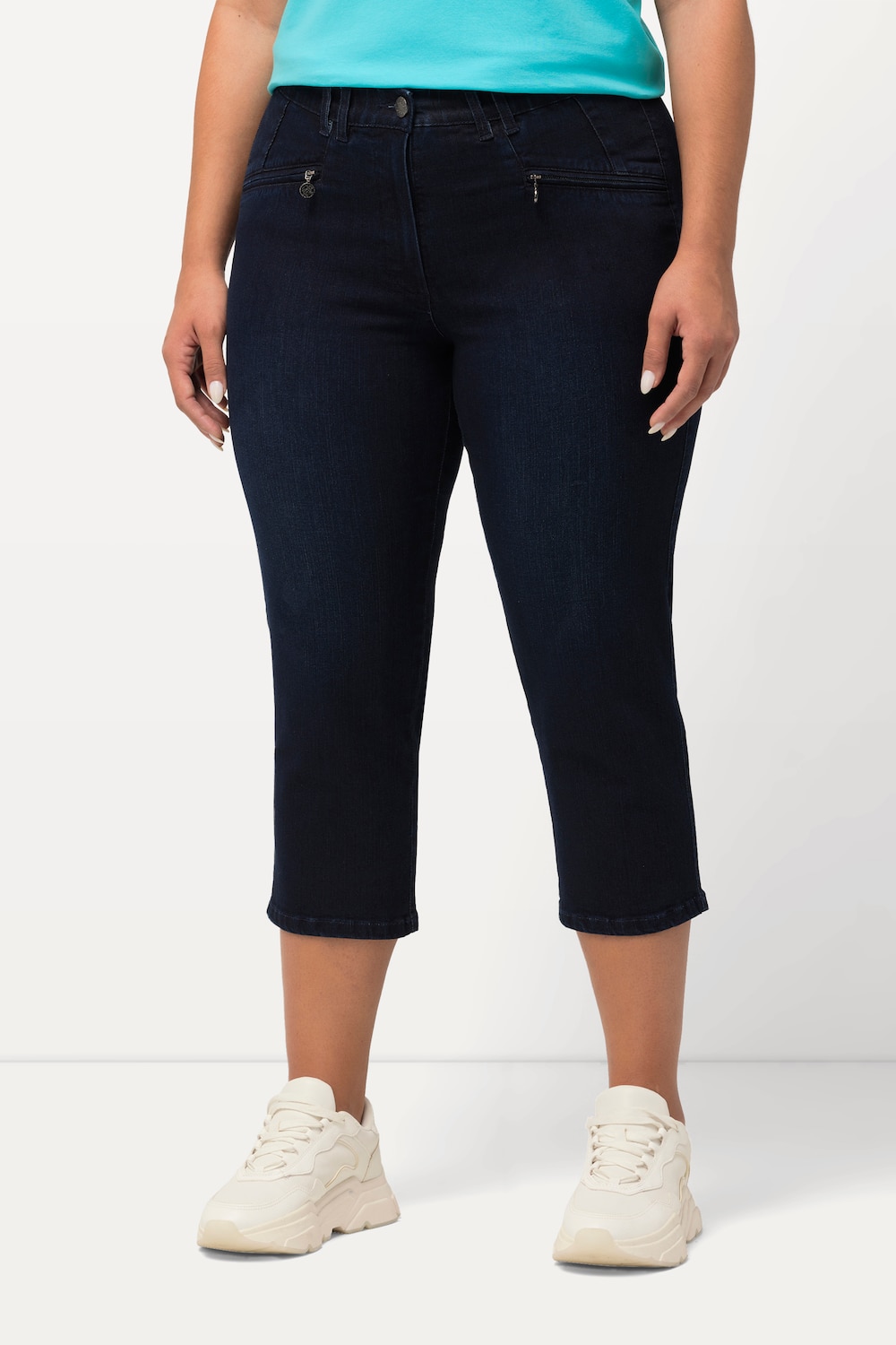 Große Größen 7/8-Jeans Mony, Damen, blau, Größe: 62, Baumwolle/Polyester/Viskose, Ulla Popken