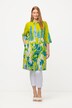 Lupine Print Linen Blend Button Down Collared Dress