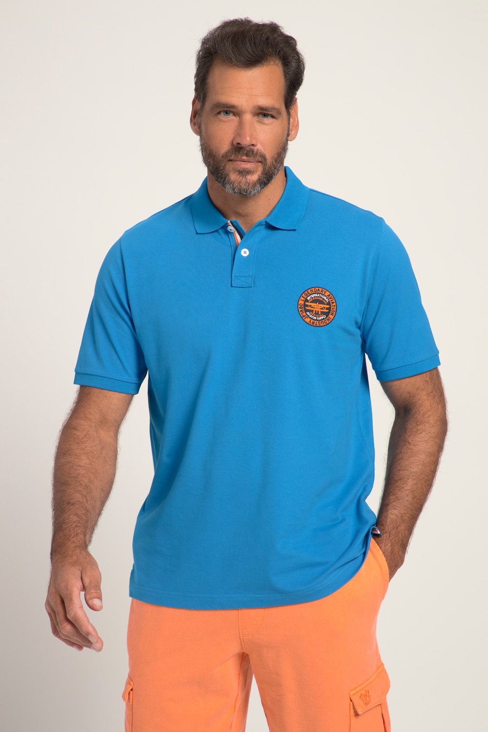 Grote Maten poloshirt FLEXNAMIC®, Heren, blauw, Maat: 5XL, Katoen, JP1880