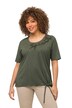 Tričko, krajka, A střih, kulatý výstřih, uzly na lemu, krátké rukávy