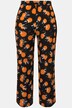 Orange Print Wide Leg Slip-On Palazzo Pants