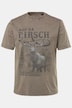 T-shirt à manches courtes, col rond et imprimé sur la poitrine. Look vintage. Inspiration costume traditionnel bavarois