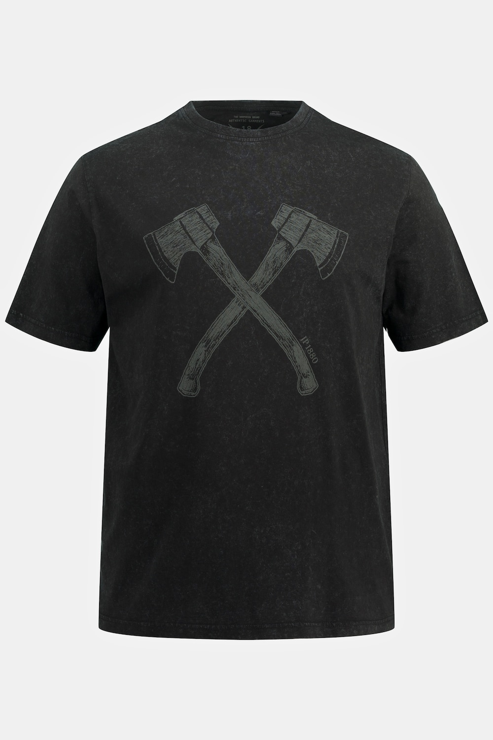 T-Shirt, Tracht, Halbarm, Doppelaxt Print, Vintage Look, Brustprint, Rundhals