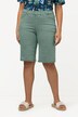 Frayed Hemline Elastic Waistband Bermuda Shorts