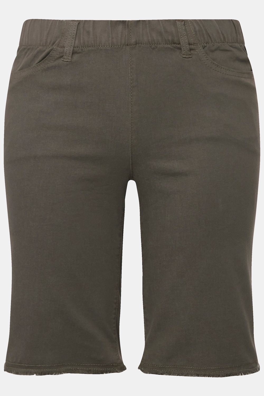 Stora storlekar Långa shorts, Dam, grön, storlek: 60, Bomull/Polyester, Ulla Popken
