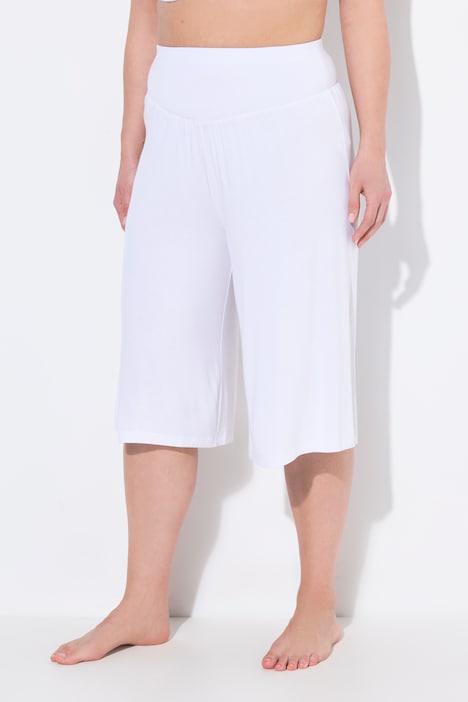 Wide-Leg Flared Bermuda Shorts