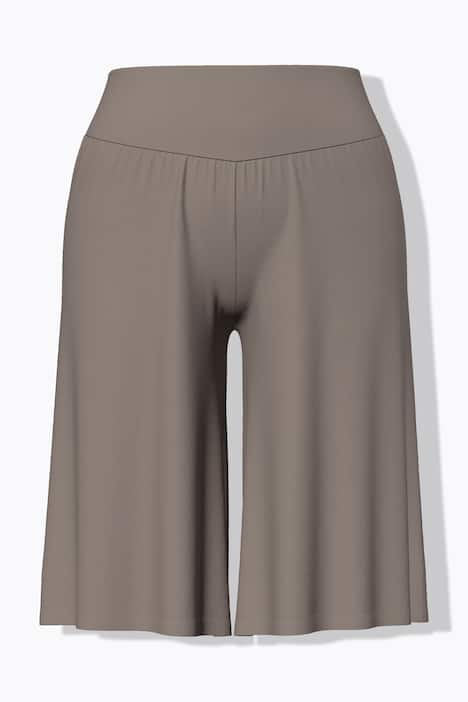 Bermuda, weites, gerades Bein, Elastikbund