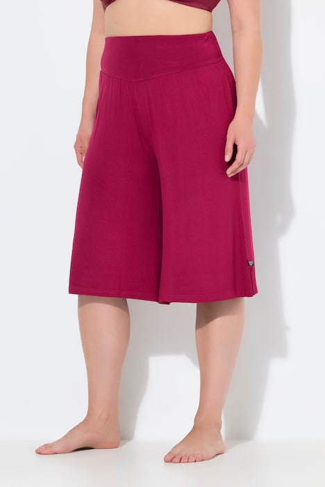 Wide-Leg Flared Bermuda Shorts