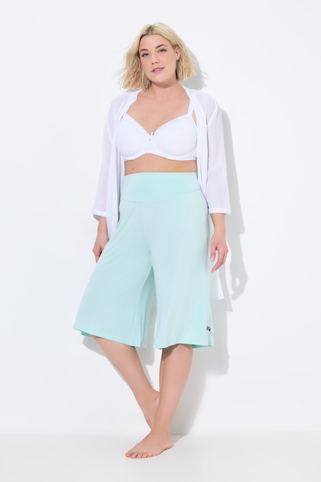 Wide-Leg Flared Bermuda Shorts