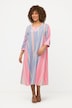 Kaftan, Ethnomuster, A-Linie, Tunika-Ausschnitt, 3/4-Arm