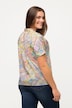 Bluse, blomsterprint, Oversized, V-udskæring, halværmer