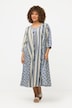 Kaftan, Ethnomuster, A-Linie, Tunika-Ausschnitt, 3/4-Arm