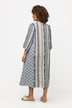 Kaftan, Ethnomuster, A-Linie, Tunika-Ausschnitt, 3/4-Arm