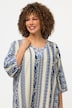 Kaftan, Ethnomuster, A-Linie, Tunika-Ausschnitt, 3/4-Arm