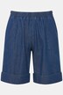 shorts, wijde pijpen, omslag, elastische band