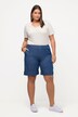 shorts, wijde pijpen, omslag, elastische band