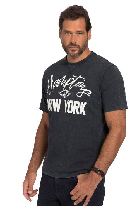 Tričko, krátké rukávy, použitý vzhled, potisk New York, kulatý výstřih