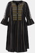 Graphic Jacquard Stripe Cotton Dress
