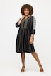 Graphic Jacquard Stripe Cotton Dress