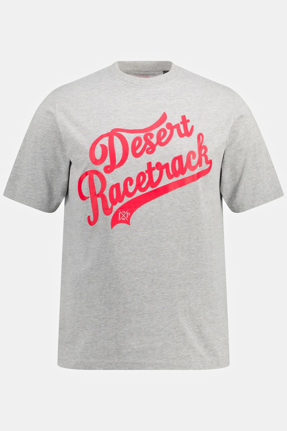 T-Shirt, Halbarm, Print, Melange-Jersey