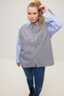 Patchwork Striped Long Sleeve Button Down Blouse