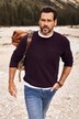 Pull à col rond, maille TwoTone (bicolore), matière aussi douce que du cachemire
