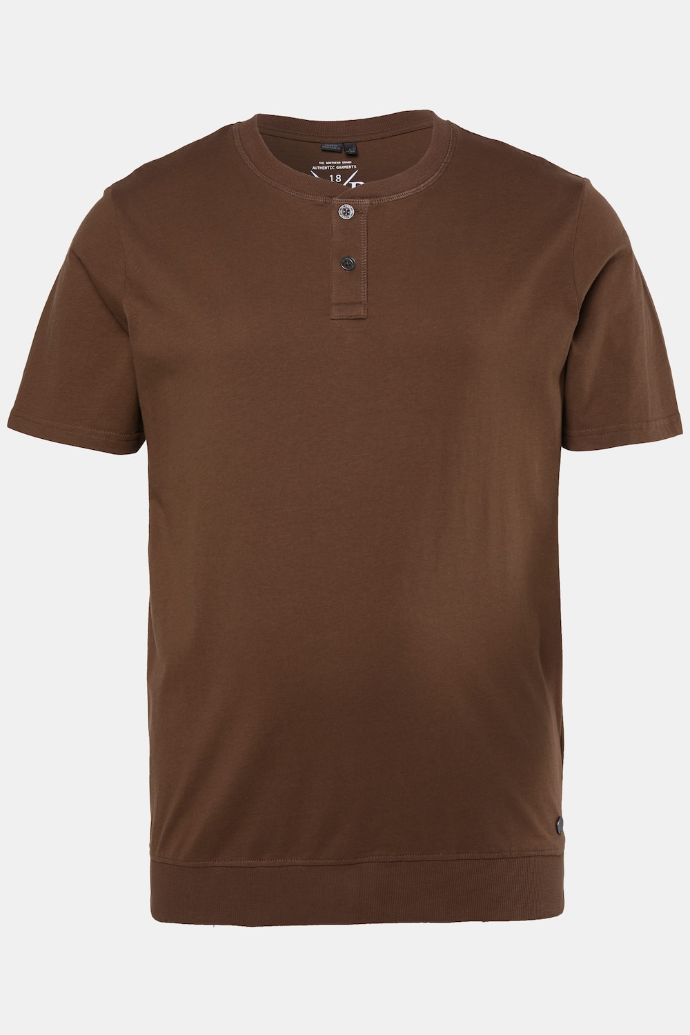 JP 1880 Henley, Buik-Fit, korte mouwen, ronde hals, tot 8XL
