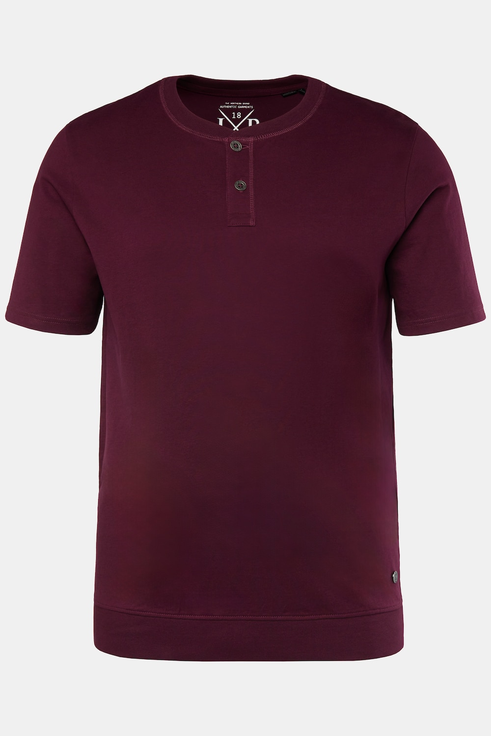 JP1880 Henley, Bauchfit, Halbarm, Rundhals, bis 8 XL