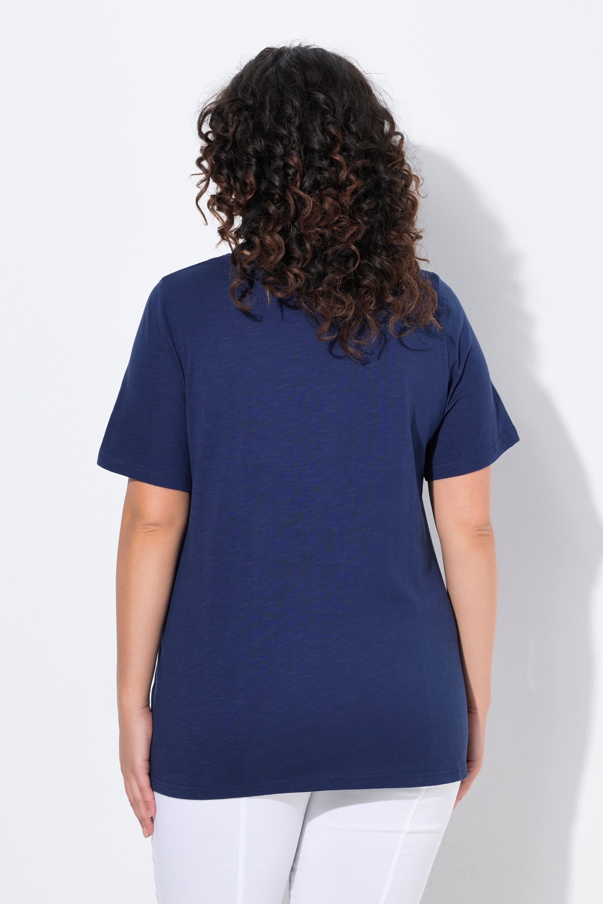 Ulla Popken Damen große Größen T Shirt Mandala A Linie Rundhals Halbarm 818638
