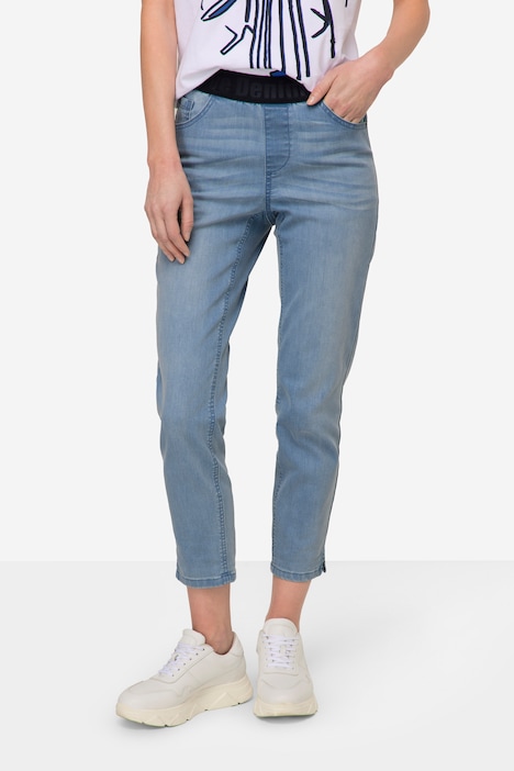 Stretch Fit Elastic Waist Jeans