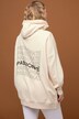 Hoodie, oversized, Kapuzen Sweater, Rücken Print, Langarm